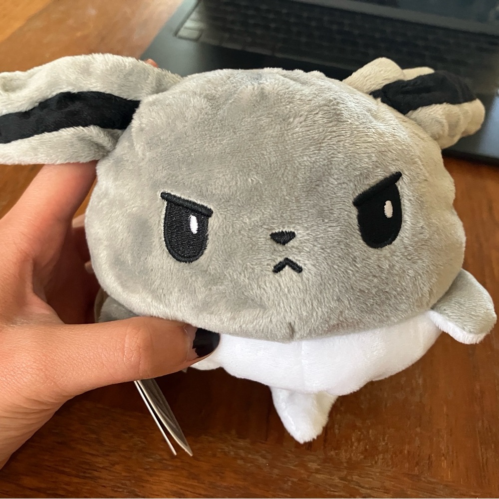Adorable Gray and White Stuffed Animal Plush